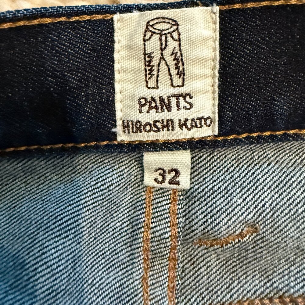 Hiroshi Kato Hammer Straight Selvedage Stretch Jeans Sz 32 - Picture 3 of 4